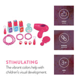 Lil’ Beauty Suitcase Playset – 24 Piece Kids Makeup & Styling Kit