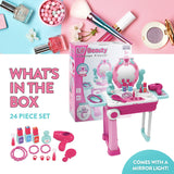 Lil’ Beauty Suitcase Playset – 24 Piece Kids Makeup & Styling Kit
