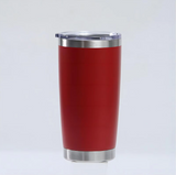 20oz White Double Wall Stainless Steel Vacuum Tumbler with Lid