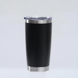 20oz White Double Wall Stainless Steel Vacuum Tumbler with Lid