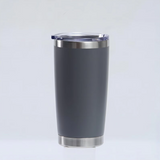 20oz White Double Wall Stainless Steel Vacuum Tumbler with Lid
