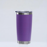 20oz White Double Wall Stainless Steel Vacuum Tumbler with Lid