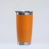 20oz White Double Wall Stainless Steel Vacuum Tumbler with Lid