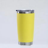 20oz White Double Wall Stainless Steel Vacuum Tumbler with Lid