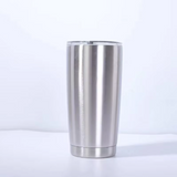 20oz White Double Wall Stainless Steel Vacuum Tumbler with Lid