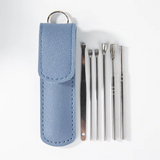 Stainless Steel Earwax Removal Tool Set – 6-Piece Cleaning Kit with Case