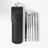 Stainless Steel Earwax Removal Tool Set – 6-Piece Cleaning Kit with Case