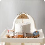Wooden Train Birthday Toy – Montessori Educational Pull-Along Toy with Numbers & Blocks for Toddlers