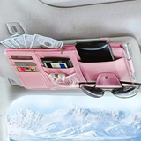 Car Sun Visor Organizer – Multi-Pocket Storage for Sunglasses, Cards, and Phone