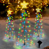 Solar Spiral Christmas Tree Lights – Outdoor LED Garden Pathway Decoration