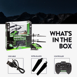 Hornet Glow in the Dark 2CH IR Helicopter – Mini Remote Control Indoor Chopper with LED Lights and USB Recharge