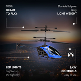 Hornet 2CH IR Helicopter – Mini Remote Control Indoor Drone with LED Lights & USB Recharge