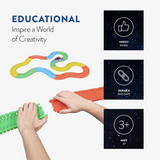 Galaxy Flex Track Glow-in-the-Dark Race Set – 220 Pieces with LED Light Car