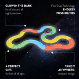 Galaxy Flex Track Glow-in-the-Dark Race Set – 220 Pieces with LED Light Car