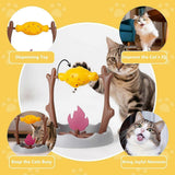 Interactive Cat Snack Puzzle Toy – Spinning Slow Feeder with Grilled Fish Design