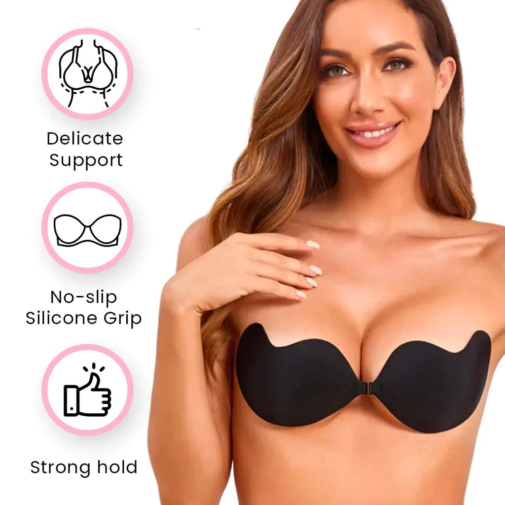 New Invisible Push Up Bra Backless Strapless Bra Seamless Front