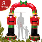 8FT Inflatable Nutcracker Archway โ Giant Outdoor Christmas Entrance Decoration