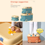 Large Kids Toy Box with Wheels – Rolling Storage Bin