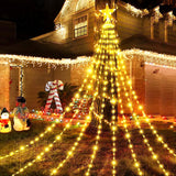 Solar LED Star String Lights – 8-Mode Christmas Fairy Lights for Indoor & Outdoor