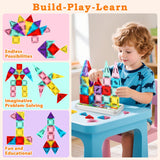 Portable 42-Piece Travel Magnetic Tiles Building Set