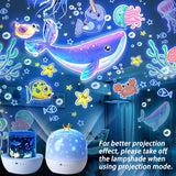 Kids Themed Rotating Night Light Projector 15-Film 360° Starry Sky Lamp