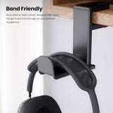Adjustable Clamp-On Rotating Headphone Stand – 10–42mm Desk Mount
