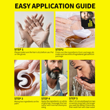 Semi-Permanent Men’s Beard Dye Shampoo – Natural Black Color, Easy 5-Minute Gray Coverage