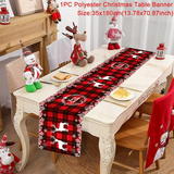 Christmas Table Runner – Festive Polyester Dining Table Decoration