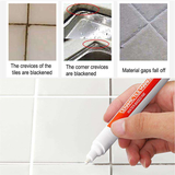 Waterproof Tile Grout Repair Pen – White Seam Restorer for Cleaning, Whitening, and Refreshing Bathroom and Kitchen Tiles