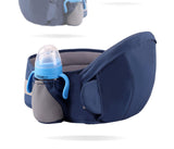 4-in-1 Ergonomic Hip Seat Baby Carrier – Cotton Hip Seat Backpack for Front & Back Carry