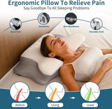 Ergonomic Memory Foam Cooling Pillow – Contour Support for Neck and Shoulders