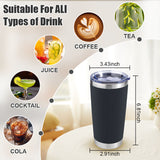 20oz White Double Wall Stainless Steel Vacuum Tumbler with Lid