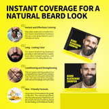 Semi-Permanent Men’s Beard Dye Shampoo – Natural Black Color, Easy 5-Minute Gray Coverage
