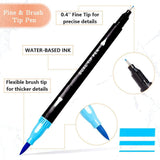 Dual-Tip Watercolor Brush Markers 72-Color Art Set with Fine & Brush Tips