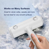 Reusable silicone pet fur remover roller — self-cleaning, no refills, ideal for dogs & cats on couches, beds & carpets.