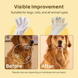 No-Rinse Hypoallergenic Deodorizing Pet Bathing Gloves – Waterless Cleaning for Dogs & Cats