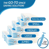 Transparent Vacuum Storage Bags – Travel & Home Compression Organizer for Clothes & Bedding