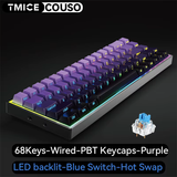 Hot-Swappable Compact Gaming Keyboard RGB Wired
