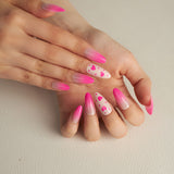 Reusable Press-On Nails – High-Gloss Acrylic Nail Set with Adhesive Tabs