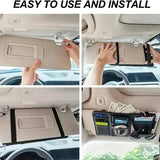 Car Sun Visor Organizer – Multi-Pocket Storage for Sunglasses, Cards, and Phone