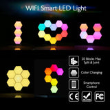 Smart Modular LED Hex Light Panels with App & Touch Control – Music Sync Wall Lights for Home Decor & Gaming Setup