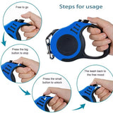 Automatic Retractable Dog Leash with Nylon Belt & Grip Handle