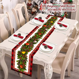 Christmas Table Runner – Festive Polyester Dining Table Decoration