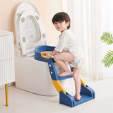 KiddyEase Foldable Baby Potty Training Seat with Step Ladder – Adjustable Height & Anti-Slip Design