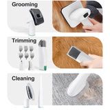 7-in-1 Pet Grooming Vacuum – Dog/Cat De-shedding Brush, Comb & Hair Remover with Suction