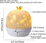 Kids Themed Rotating Night Light Projector 15-Film 360° Starry Sky Lamp