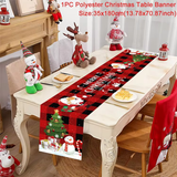Christmas Table Runner – Festive Polyester Dining Table Decoration