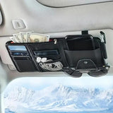 Car Sun Visor Organizer – Multi-Pocket Storage for Sunglasses, Cards, and Phone
