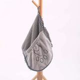 Chenille Pet Paw Microfiber Dog Bath Towel – Super Absorbent, Quick-Dry Pet Grooming Towel