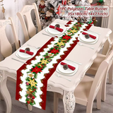 Christmas Table Runner – Festive Polyester Dining Table Decoration